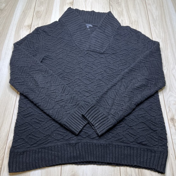 Armani Exchange Knit Sweater Shawl Collar Italian Yarn Black Men Size XXL - Picture 1 of 11
